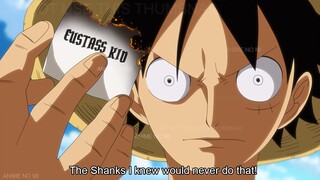 Luffy's Reaction Upon Finding Out What Shanks Did To Kid - One Piece