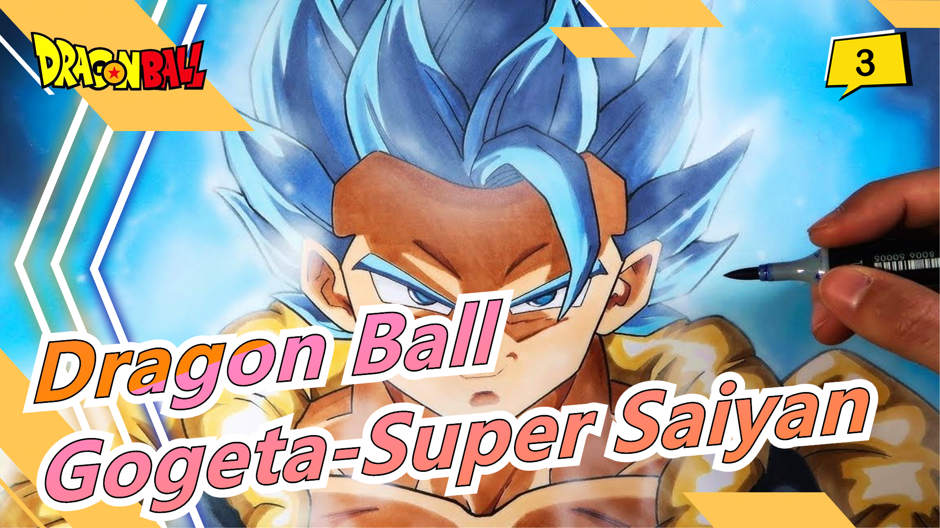 HOW TO DRAW GOKU SUPER SAIYAN BLUE FROM DRAGON BALL SUPER 