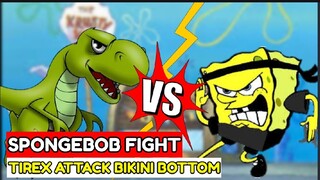 Editnya 3 Hari Jadinya 3 Menit | Tirex VS Spongebob Squarepants