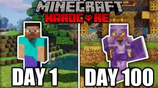 I Survived 100 Days in HARDCORE Minecraft... And Here's What Happened