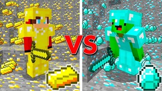 Gold vs Diamond! Which is Stronger in Minecraft?