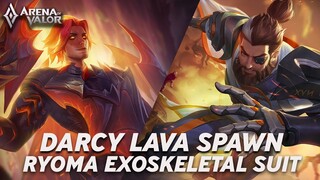 DARCY LAVA SPAWN / RYOMA EXOSKELETAL ARMOR | ARENA OF VALOR | AOV | ROV | LiênQuânMobile | 傳說對決