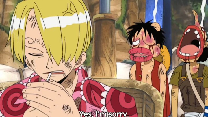 luffy imitate sanji one piece funny moments