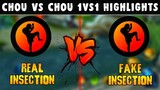 Chou vs Chou | REAL VS FAKE iNSECTiON  Sya Daw Ang Tunay Na iNSECTiON! | MLBB