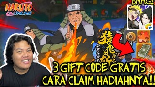 NICE! BAGIIN 3 GIFT CODE GRATIS BUAT KALIAN DI GAME NARUTO ONLINE MOBILE DENGAN CARANYA REDEEMNYA