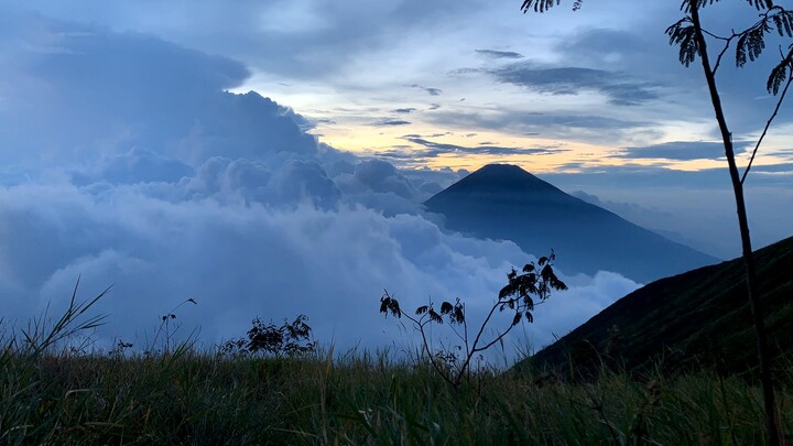 View Sindoro From Sumbing Time Lapse