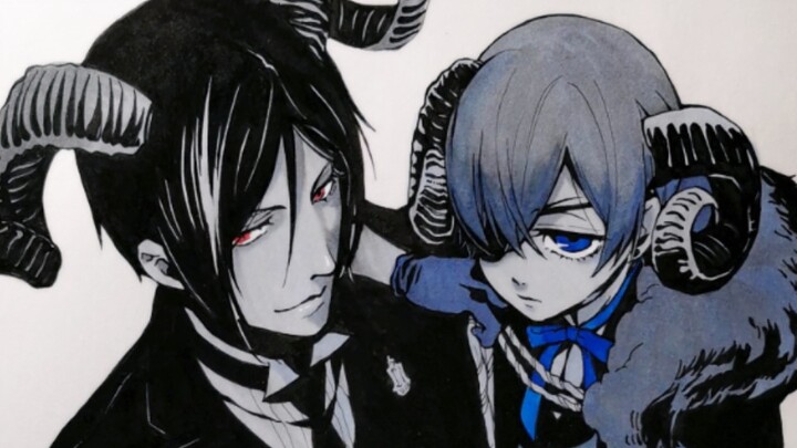 [ Black Butler ] Hand-painted to create a board painting effect!