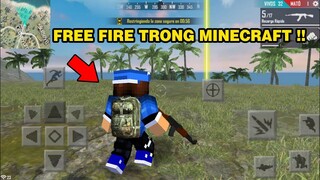 MINECRAFT FREE FIRE - Mình Đã Vượt Qua Các Thử Thách Zombie Để Nhận Vũ Khí | Trong Minecraft Pe..!!
