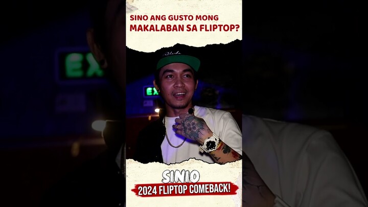 Sinio, sinagot kung sino ang gusto nyang makalaban sa FlipTop.  #fliptop #fliptophighlights #sinio