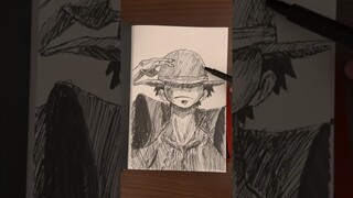 [ASMR] Drawing Monkey . D . Luffy 🤩ONE PIECE #shorts #asmr