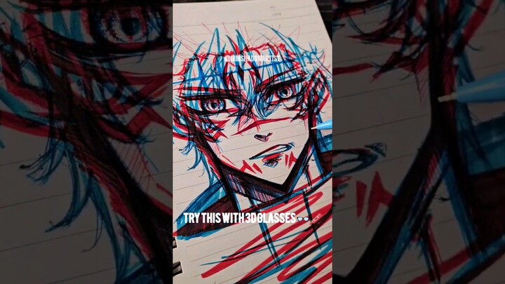 Try This If You Have 3D Glasses (Gojo & Sukuna) 👓🖍 #jujutsukaisen  #gojo #sukuna