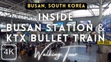 Inside Busan Station & KTX Bullet Train | Walking Tour in Busan, South Korea