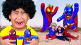 Baby Miss T VS TEAM BAD GUYS Roblox Rainbow Friends ( BLUE ) Transformation | Scary Teacher 3D IRL