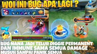 BUG NANA JADI TELUR DIGGIE DAN GAK BISA MATI - MUSUH AMPE MINTA AJARIN CARA NYA! MOBILE LEGENDS