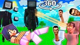 Friends saving Aphmau from SKIBIDI TOILET in Minecraft! 360° (TV MAN)