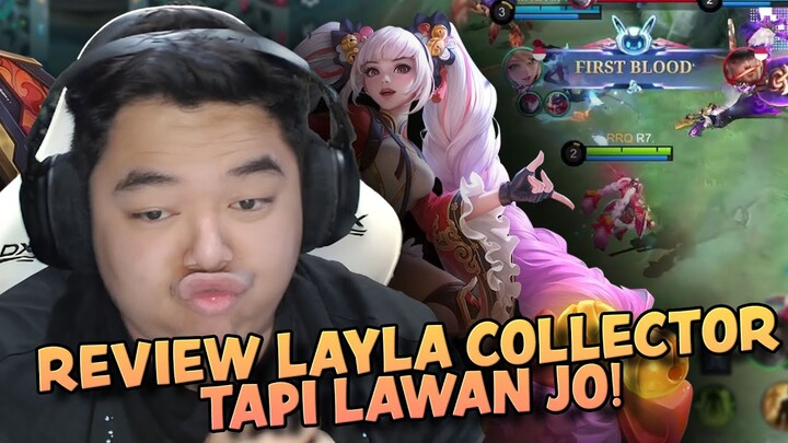 REVIEW SKIN COLLECTOR LAYLA!! BY 1 GOLDLANE VS DARKSYSTEM #MLBBIDCREATOR