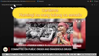 Cardema.humingi na nang tulong sa senado para malutas ang paghihikayat ng mga NPA sa mga kabatan.