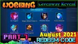 NEW REDEEM CODES PART 7  MOBILE LEGENDS | REDEEM CODES REVEAL + GIVEAWAY REVEAL #akdyrroth