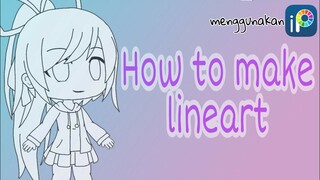 Tutorial membuat lineart gacha...