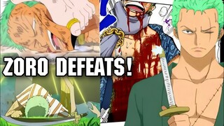 HOW MANY TIMES WAS ZORO DEFEAT AFTER LOST TO MIHAWK IN ONE PIECE?