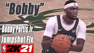 Bobby Portis Jr  Jumpshot Fix NBA2K21 with Side-by-Side Comparison