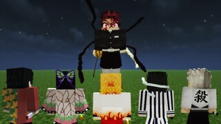 Tanjiro Demon VS Pillars 【Minecraft Demon Slayer】