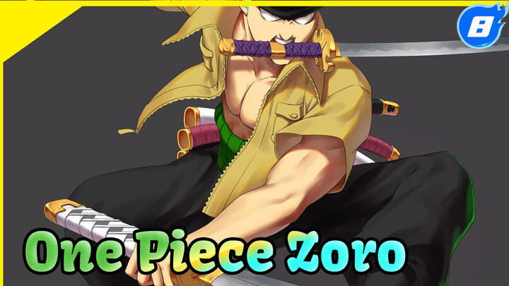One Piece Zoro (Painting of Biting the Blade) | Tablet Painting_8