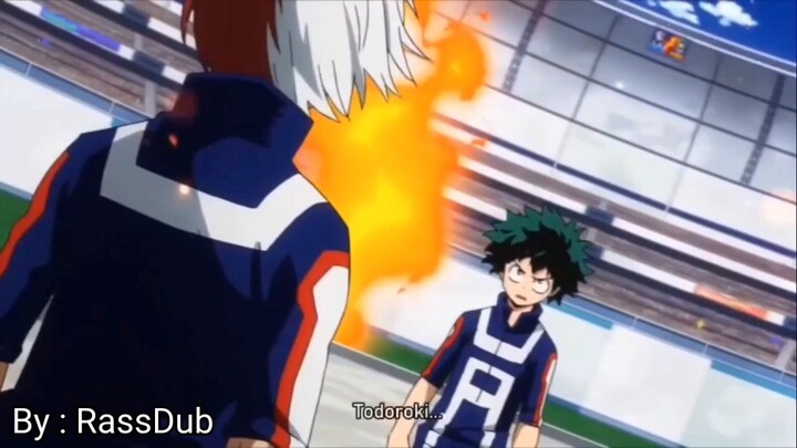 Midoriya Vs Todoroki Fight Scene || Indo Ver.