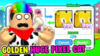 OMG!! AKU LANGSUNG DAPAT 2 GOLDEN HUGE PIXEL CAT DI PET SIMULATOR X - Roblox Indonesia