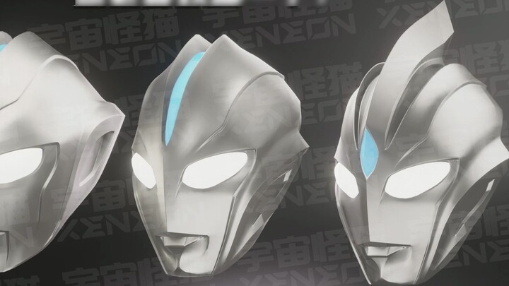 Self-built Ultraman helmet model Cross Ultraman 3 styles