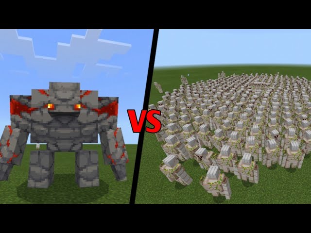 Redstone Golem Vs Iron Golem Bilibili