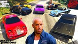 GTA 5 - Stealing Fast And Furious Movies Starting 'Dominic Toretto'  Cars with Franklin! (Cars #121)