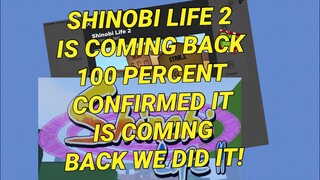 UPDATE ON THE SHINOBI LIFE 2 SITUATION!