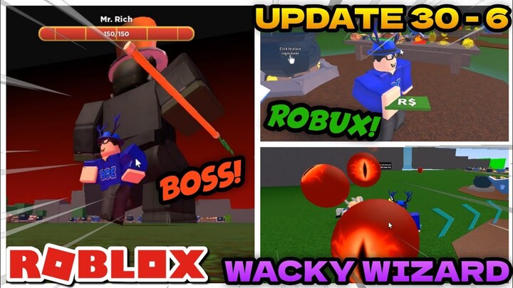 Review bản UPDATE MỚI ngày 30 - 6 trong WACKY WIZARD [ Boss, Robux,... ] (Roblox)