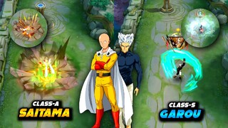 Saitama X Garou Skin Comparison! MLBB X ONE PUNCH MAN COLLAB