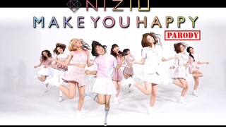 【Ky】绿屏搞笑走位，欢乐翻跳NiziU - Make You Happy!!~