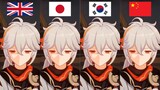 Drunk Kazuha in 4 Languages