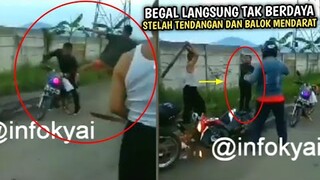 Begal Apes !! Pelaku Langsung Keok Stelah Dapat Tend4ng4n dan Balok Dari warga