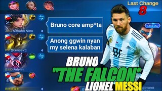 BRUNO NEW SKIN "THE FALCON" a.k.a. LIONEL MESSI  TOP GOBAL BRUNO  Mobile Legends Bang Bang