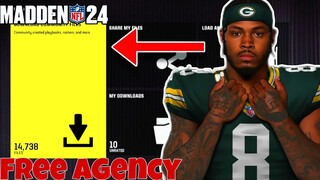 How to get Updated FREE AGENCY Rosters in Madden 24!