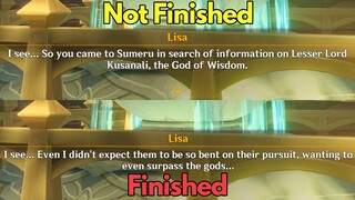Lisa Dialogue Changes if you have/haven't finish Sumeru Archon Quest - Lisa Outfit/Skin quest