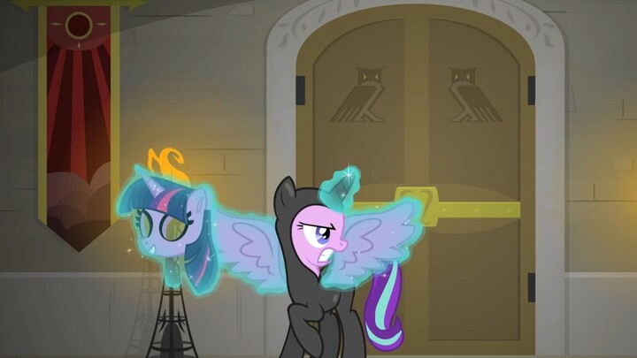 Reshaping the prequel of time and space, Starlight Glimmer comes to Canterlot to "borrow" the time a