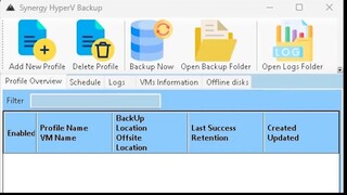 Synergy HyperV Backup Backup Retention