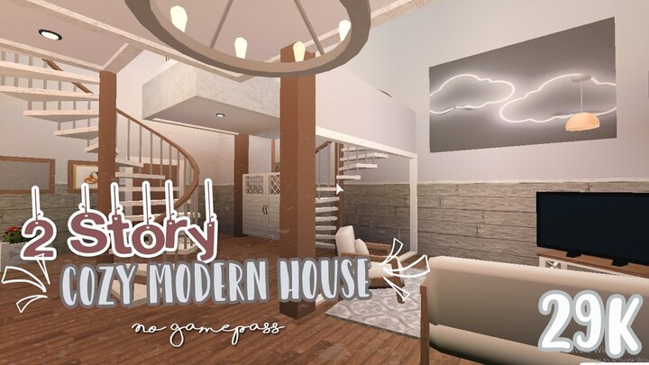 2 STORY COZY MODERN HOUSE (No Gamepass) | Bloxburg Build