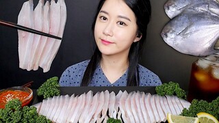 [ONHWA] The chewing sound of silver pomfret sashimi! Butter fish!