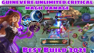 GUINEVERE UNLIMITED CRITICAL MAGIC DAMAGE - BEST BUILD 2021 - TUTORIAL - MOBILE LEGENDS