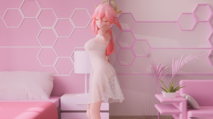 【4K/MMD/布料解算/八重神子】生活不易，狐狸卖艺