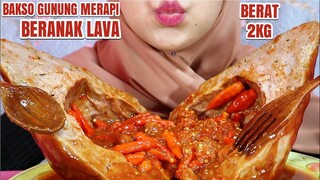 ASMR BAKSO GUNUNG MERAPI BERAT 2KG BERANAK LAVA | ULUL ASMR MUKBANG INDONESIA