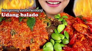 ASMR IKAN GORENG SAMBEL KEMANGI, UDANG BALADO, PETE | ASMR MUKBANG INDONESIA