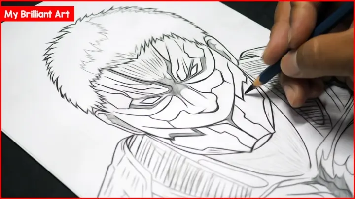 How To Draw Armored Titan Step by Step - Attack on Titan (Anime Drawing Tutorial for Beginners)